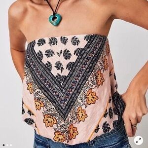 Free People Borderline Strapless Bubble top